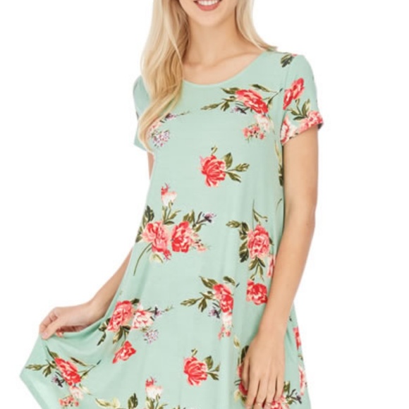 Short sleeve floral midi dress - Picture 2 of 8